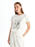 LC Waikiki Crew Neck Printed Short Sleeve Women's T-shirt